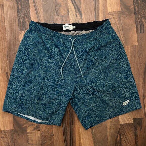 Wave Pattern Blue Men's Hybrid Shorts - Picture 5 of 11